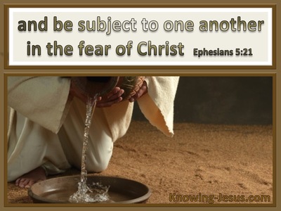 Ephesians 5:21 Be Subject To One Another (brown)